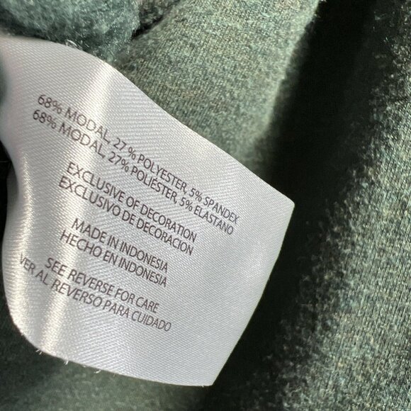 Orvis Men's Sweatshirt Size XXL Solid Green Pullover Long Sleeve Fleece - Picture 7 of 9
